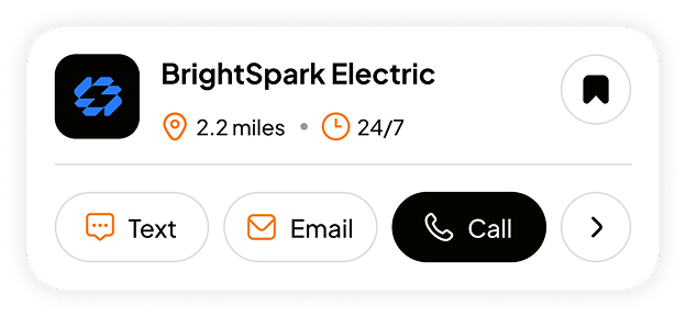 BrightSpark Electric vendor card
