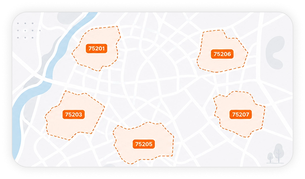 Verified service professionals shown across nearby ZIP codes on a neighborhood map